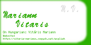 mariann vitaris business card